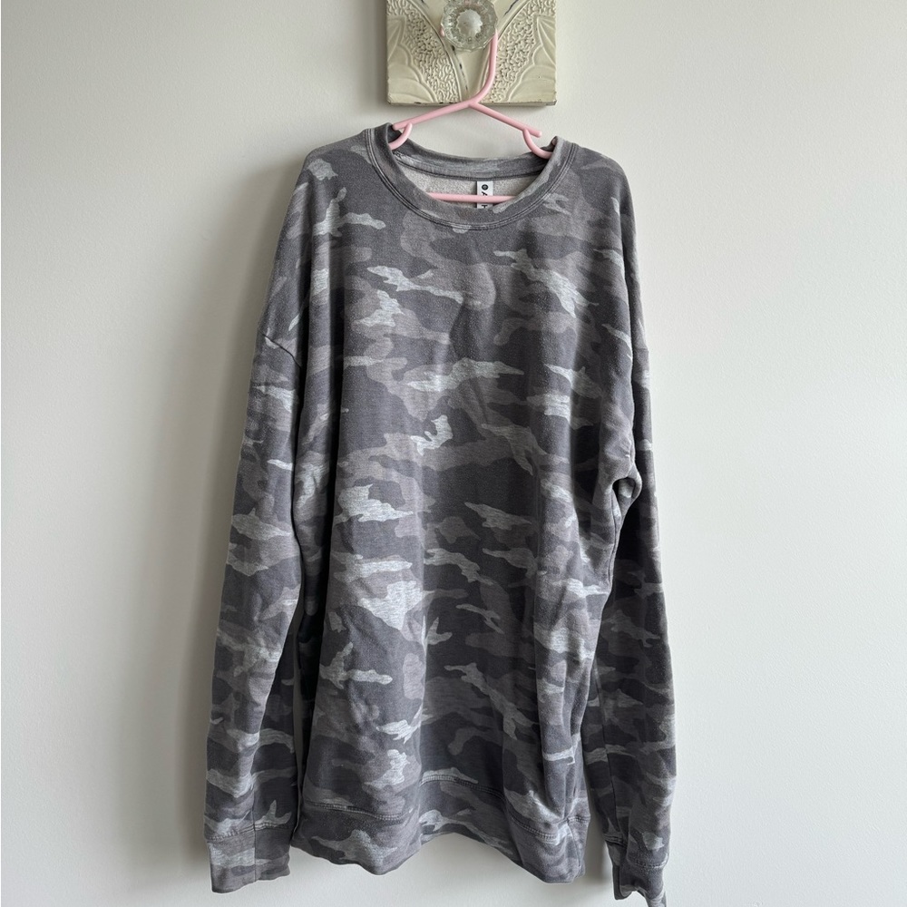 Grey Athleta Camo Sweater